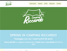 Tablet Screenshot of campingriccardo.it